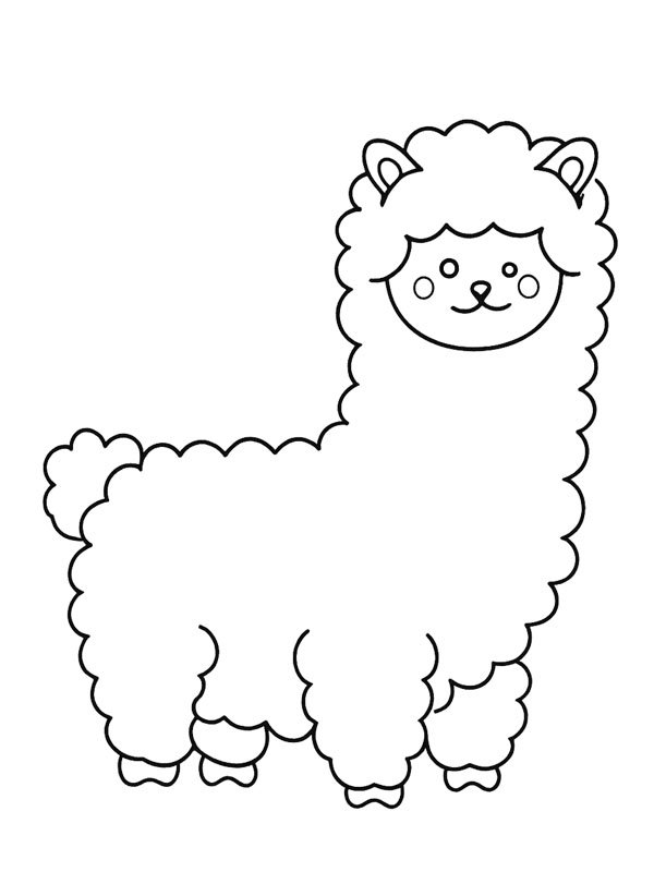 Kawaii alpaka Kifestő
