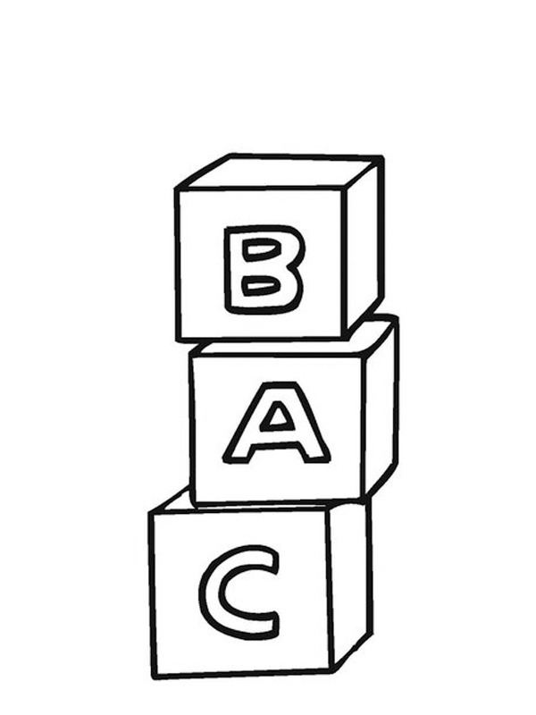 Építőkockák betűkkel - ABC Kifestő
