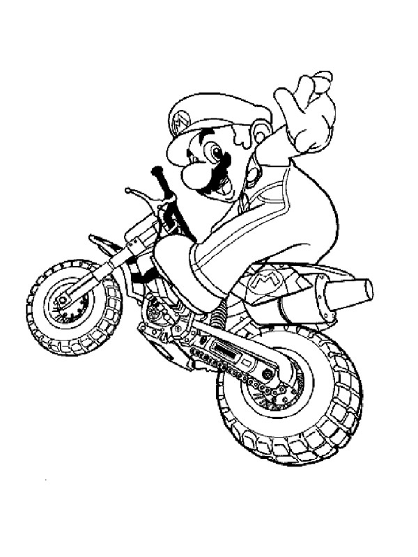 Mario motorozik Kifestő
