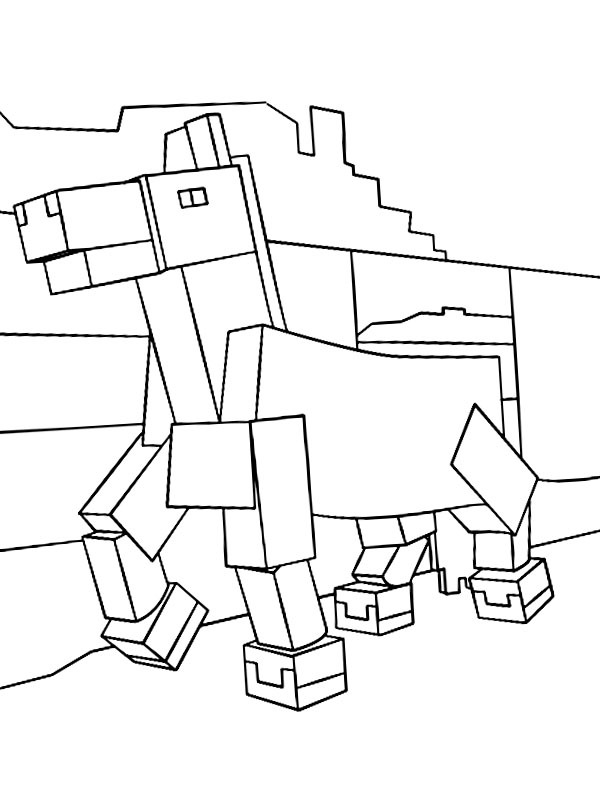 Minecraft Ló Kifestő