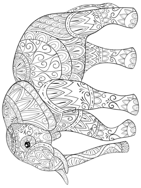 Mandala elefánt Kifestő