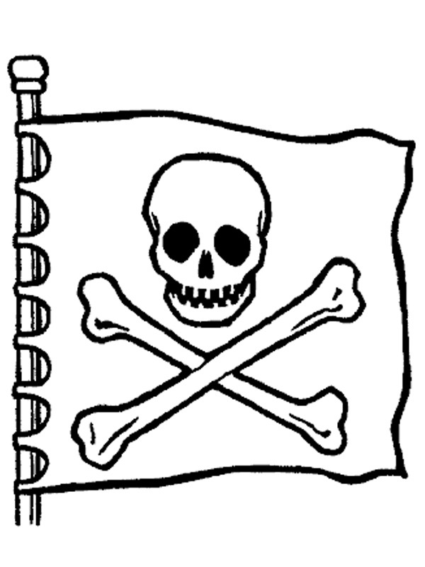 Kalóz zászló Kifestő