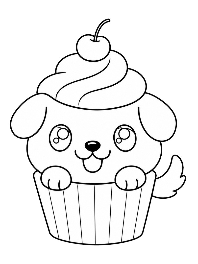 Puppy cupcake Kifestő