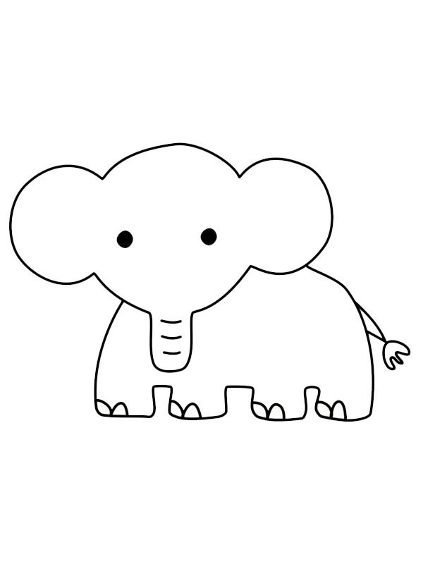 Elefántbébi - egyszerű Kifestő