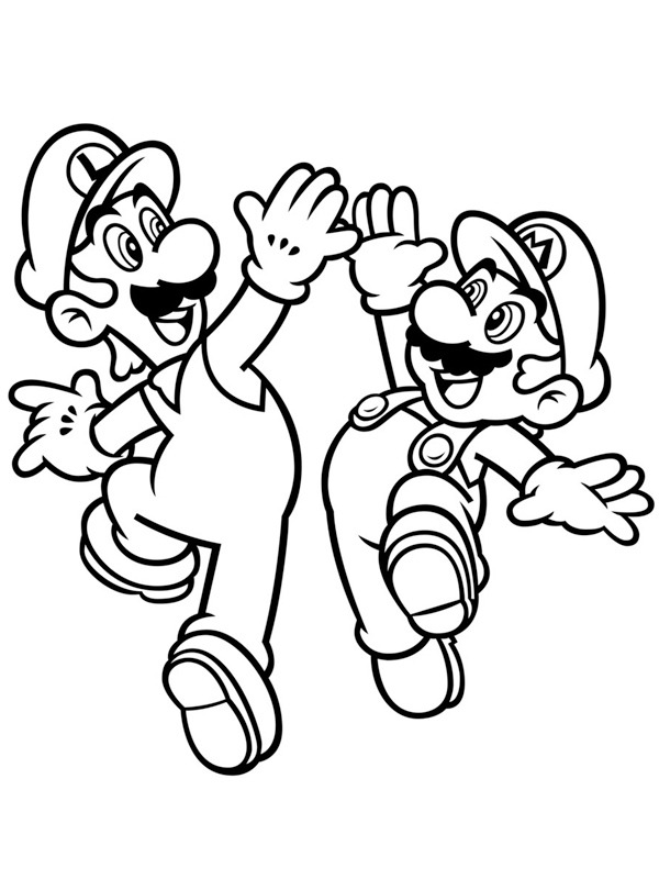 Super Mario és Luigi Kifestő