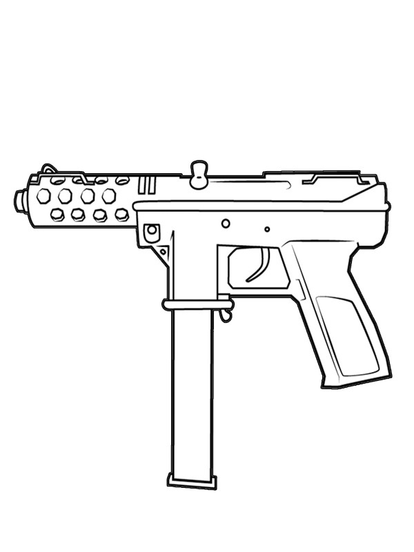 TEC-9 pisztoly Kifestő