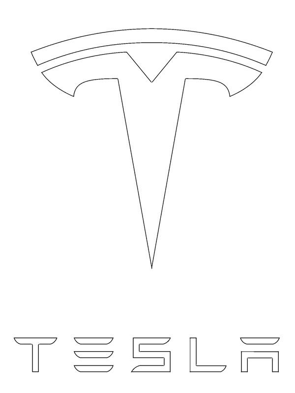 Tesla logó Kifestő
