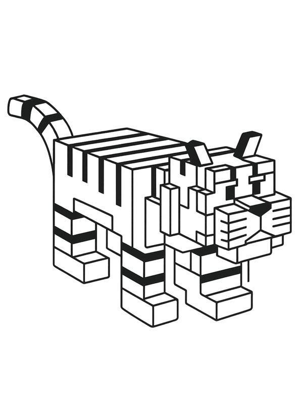 Fekvő tigris (Grow a Garden) Kifestő