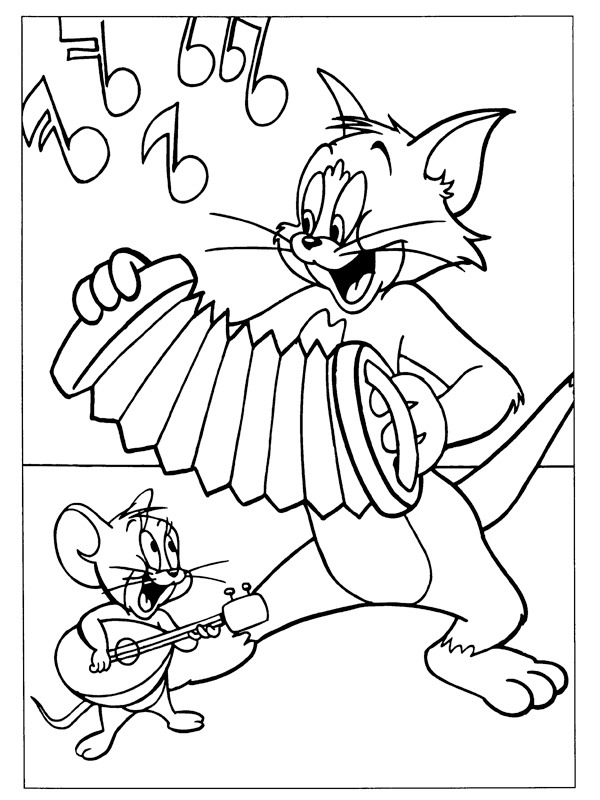 Tom és Jerry zenélnek Kifestő