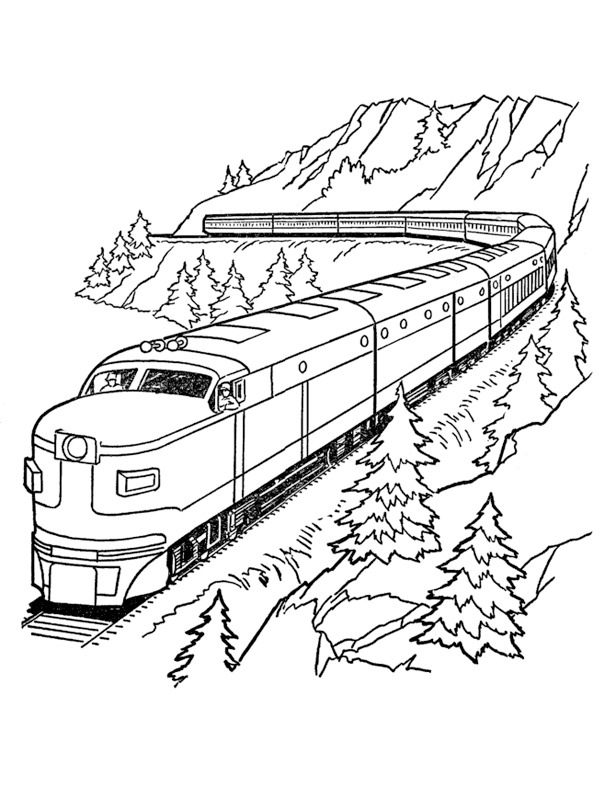 Vonat a hegyekben Kifestő