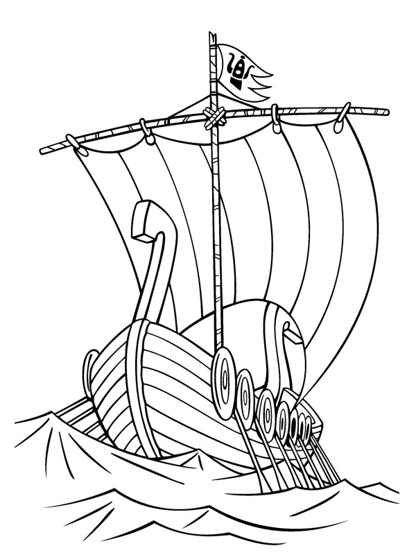 drakkar vikinghajó Kifestő