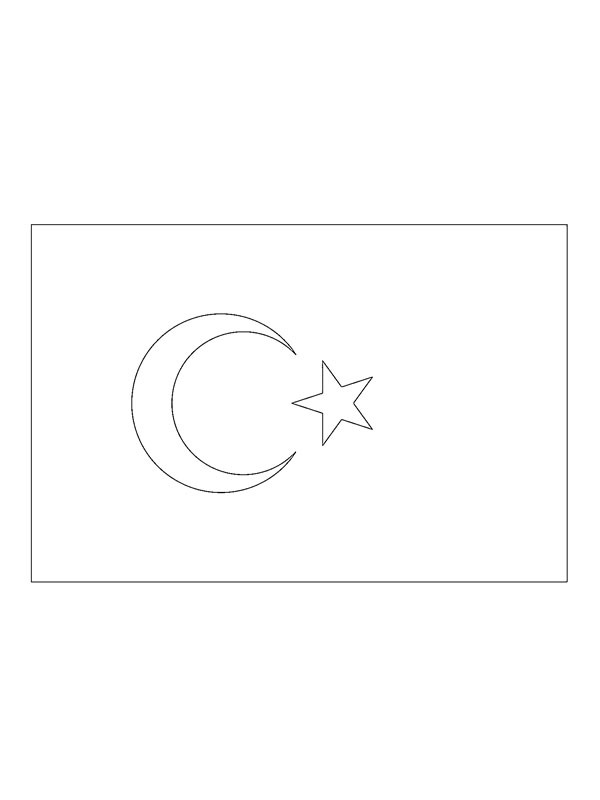 Törökország zászlaja Kifestő