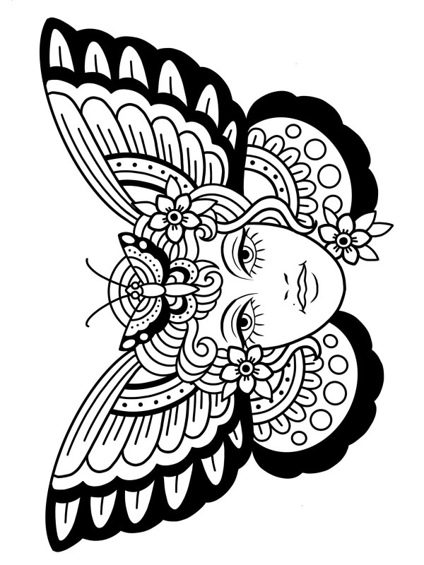 Pillangó tetoválás Kifestő