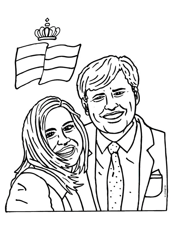 A holland királyi pár: Vilmos-Sándor és Máxima Kifestő