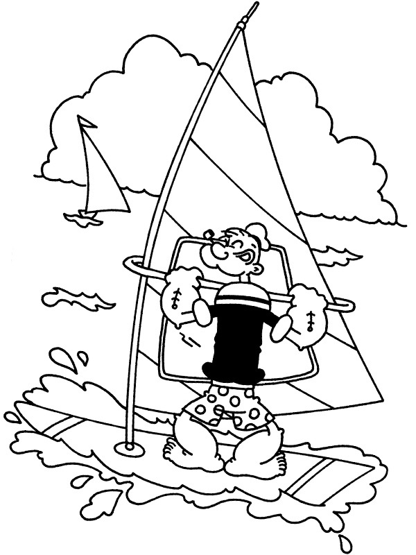 Popeye szörfözik Kifestő